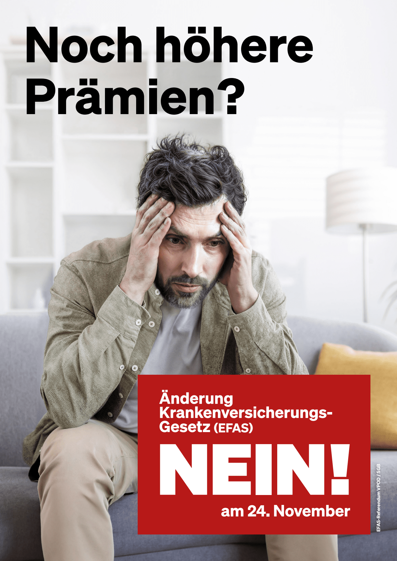 Flyermotiv: Noch höhere Prämien? Nein zu EFAS am 24. November